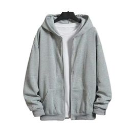 Mens Hoodies Winter Jacket Stylish Plus Size Casual Zip Up Warm Men Coat Pocket Lady Clothes