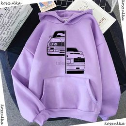 Men's Hoodies Sweatshirts New Autumn Winter Car Hoodies Fashion Mens Stylish Cars Design Hooded Men Sweatshirts Hoody Man Purple Hip Hop Harajuku Hoodie zln231114