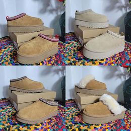 Pantofole Tasman Scarpe firmate Uomo Pantofole Australia Pantofole Tazz Designer Slides Stivali da donna Scarpe da castagna di neve Muli Stivali di pelliccia caldi di lana Stivali ultra mini soffici