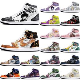 DIY classics Customised basketball shoes sports basketball shoes 1s men women antiskid anime Casual Customised figure sneakers 0001T2F3