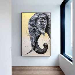 Canvas Paintings Nordic Animal Elephant Lion Orangutan Posters and Prints Wall Pictures for Living Room Wall Decoration Cuadros