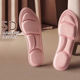 Shoe Parts Accessories 5D Massage Memory Foam Insoles For Shoes Sole Breathable Cushion Sport Running Feet Orthopedic 230414