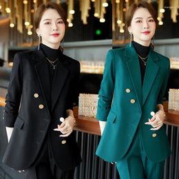 Women's Two Piece Pants 2023 Season Small Suit Female Business Fashion Elegant Leisure Commute Formal Work Clothes