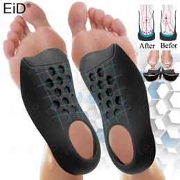 Shoe Parts Accessories EiD Ort ic Insoles for XO Legs Correction Orthopaedic Flat Feet Heel Pain Arch Support For Man Woman Sole Insert 230414