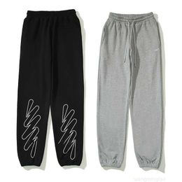 Rzxz Men's Designer Pants Casual Women Black White Joggers Track Pant Luxury Hip Hop Elastic Waist Sportswear European Size S-xl