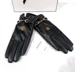 Mens Womens Five Fingers Gloves Designer Brand Letter Printing Thicken Keep Warm Glove Winter Outdoor Sports Cotton Faux Leather Accessories