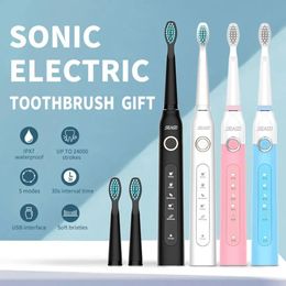 Toothbrush Seago SG-507 Sonic Electric Toothbrush Adults Oral Care Teeth Whitening Massage Gum 5 Modes Waterproof Rechargeable Tooth Brush 231113