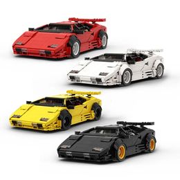 Blocks MOC HighTech Bricks Speed Series Countach LP5000 QVRed Racing Car Building Kit Hypercar Super Vehicle DIY Toys Set 231114