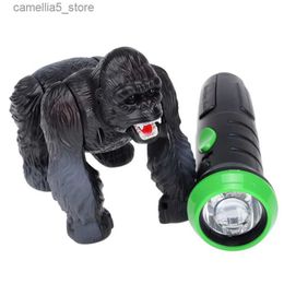 Electric/RC Animals Lighting Infrared RC Gorilla Simulative Remote Control Animal Electric Toy with Sound Funny Terrifying Christmas Kids Gift New Q231114