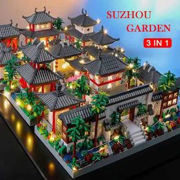 Vehicle Toys China Suzhou Classic Garden Series Famous Building Block Set 1800Pcs Mini Building Bricks Model Toy for Children and AdultsL231114