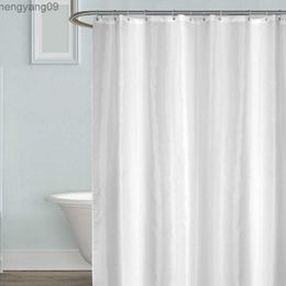 Shower Curtains Solid Color Bath Curtain White Simple Shower Curtains High Quality Waterproof Comfortable For Bathroom with Plastic R231114