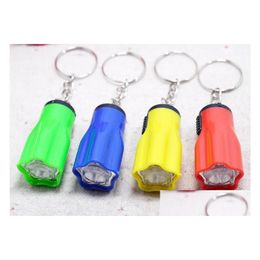 Keychains Lanyards Flower Shape Portable Cute Bright Led Flashlight Key Chain Mini Keychain Torch Flashlights Plum Keyring Dhgarden Dhvam