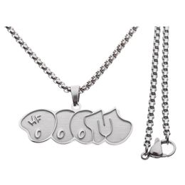 INS MF Hip Hop Pendant Necklace Men's and Women's Fashion Street Party Music Charm Accessories