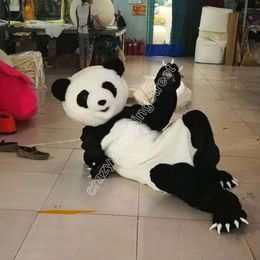 Christmas panda Mascot Costume High quality Cartoon Character Outfits Halloween Carnival Dress Suits Adult Size Birthday Party Outdoor Outfit