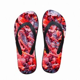 carbon Grill Red Funny Flip Flops Men Indoor Home Slippers PVC EVA Shoes Beach Water Sandals Pantufa Sapatenis MasculinoenMu#