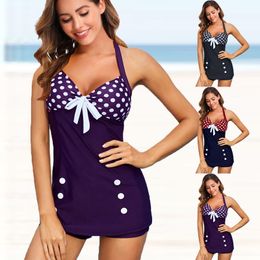 Women's Swimwear Women Sexy Two-Piece Swimsuit Plus Size Swimdress Female Tankini Monokini Girls Bikini Beach Bathing Suits Swimwear 5XL 230414