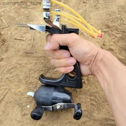Hunting Slingshots Outdoor Powerful Fishing Hunting Professional Slingshots Shooting Fishing Slingshot Set Bow and Arrow Shooting Bow Q231114