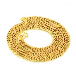 Chains 10mm 24K Gold Filled Necklace Jewelry For Men Women Solid