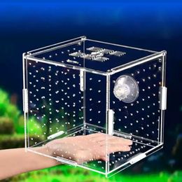 Aquariums Isolation Box Fish Tank Small Fry Breeding Transparent Acrylic Single Grid Double Supplies 230414