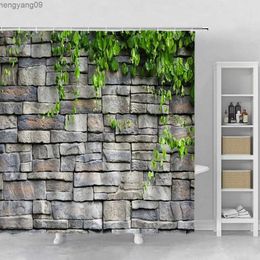 Shower Curtains Spring Scenery Flowers Plant Wall Bathroom Shower Curtain Set Pink Flower Natural Landscape Garden Wall Decor Hanging Curtains R231114