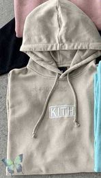 High quality thickening Kith Embroidery Hoodie Men Women Box Hooded Sweatshirt Quality Inside Tag Favourite the New Listing Bestat1oat1o Essentialhoodie 11 WK92