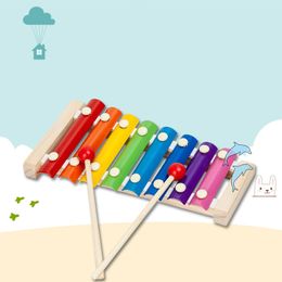 Wooden Hand Knocking Piano Toy Children Musical Instruments Baby Xylophone Developmental Wooden Toys Kids Learning Education Gifts Party Favour Q722