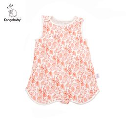 Sleeping Bags Kangobaby #My Soft Life# Breathable Sleeveless Baby Muslin Cotton Sleeping Bag Super Comfortable Infant Vest Clothes 230413