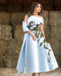 2023 Nov Aso Ebi Arabic Light Sky Blue A-line Mother Of The Bride Dresses Ankle Length Evening Prom Formal Party Birthday Celebrity Mother Of Groom Gowns Dress ZJT022