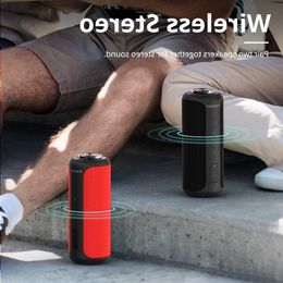 Bluetooth 50 Speaker 40W Portable TWS Speaker IPX6 Column with NFC TF Card USB Flash Drive Ljrwc