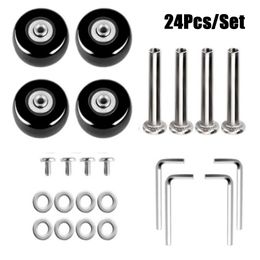 24Pcs/Set Suitcase Axles Repair Kit - Silent Travel Luggage Wheels Casters for Dia40mm/50mm /60mm Replacement - handbag spare parts (230414)