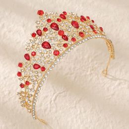 Hair Clips Bride Crown Headwear Luxury Princess Birthday Wedding Hiar Jewelry Vintage Alloy Rhinestone Crystal Accessories