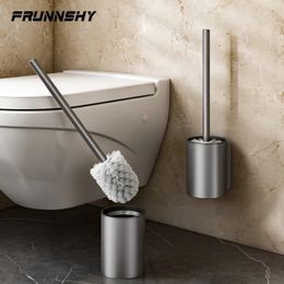 Toilet Brushes Holders Bathroom Brush Holder Cleaning Tools Space Aluminium Wall Mounted No Drill Durable Vertical Black Accessories 231113