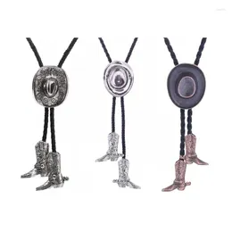 Bow Ties Cowboy Bolo Tie For Men Country Rural Necktie Necklace Costume Accessories Women Vintage Collar Pendant Neck Jewellery