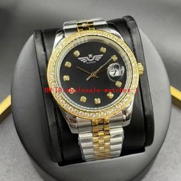 16 Style Mens Watches 41mm 36mm 278238 278381 Black Dial Watch Automatic Mechanical movement Mens Diamond Bezel Stainless Steel Wrist Designer Watches Two Tone Gold