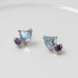 Dangle Earrings Small Moonlight Stone High Sense Light Luxury Heart-shaped