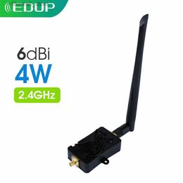 Routers EDUP WiFi Booster WiFi Power Amplifier 2.4GHz 4W WiFi Signal Booster Wireless Range Repeater for WiFi Router Accessories Antenna Q231114