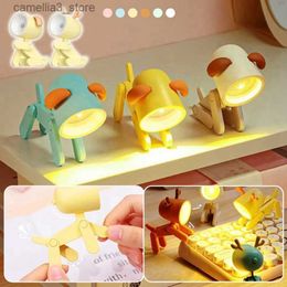 Night Lights 6 PCS Mini Night Light For Kids As Shown Plastic Cute Little Lamp Dog Shape Portable Reading Book Lamps For Night Study Travel Q231113