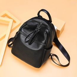 Backpack Korean Style Fashion Genuine Leather Large Capacity College Wind Travel Bag