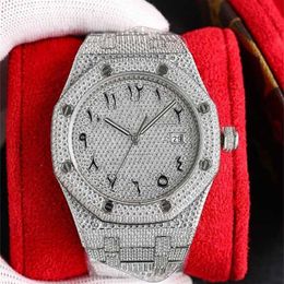 AP Full Iced Out Watches Cz Diamonds Watch Top Quality Luxury Mens Diamond Watches Eta Automatic Cal.3120 Movement Wristwatches Waterproof