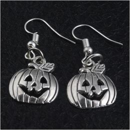 Dangle Chandelier Fashion Jewellery Halloween Pumpkin Earring Ghost Earrings Antique Sier For Women Girl Gift Drop Delivery Dhgarden Dhpbs