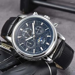 Wristwatches Original Brand Watches For Mens Luxury Multifunction Automatic Date Watch Business Chronograph Moon Phase Clocks