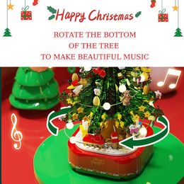 Blocks Christmas Tree Building KitsA Festive Build for Kids and Families DIY Block Music Box Creative Xmas Toy 6 231114
