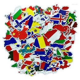 Gift Wrap 50Pcs Flags Map Stickers Creative Car Guitar Skateboard Luggage Laptop Handbook Cell Phone