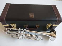 B-Trompete von bester Qualität, versilbert, echtes LT180S-37-Trompetenmusikinstrument, das professionelles Messing spielt