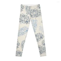 Active Pants PENIS ROSES VINTAGE FLORAL PATTERN 2 Leggings Gym Woman