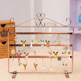 Jewellery Pouches 72 Holes Metal Earring Necklace Display Holder Stand Rack Organiser Display/jewellery Box/porta Gioielli/joyero