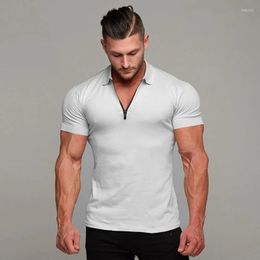 Men's T Shirts 2023 Men's T-Shirts Fashion Short Sleeved Fitness Bodybuilding Shirt For Men Workout Slim