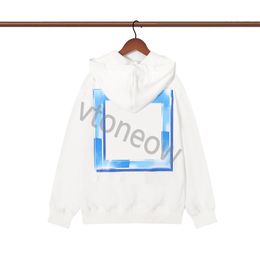 Hoodies Sweatshirts designer Letter Men's offs Tide Brand High Street Casual American Loose Couple Hooded Sweater Coat Clothes whites