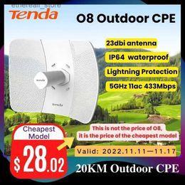 Routers Tenda 20KM WIFI Outdoor CPE Wireless AP Bridge Router 433mbps 20km Access Point WIFI Long Range extender WIFI Antenna Repeater Q231114