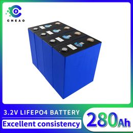 3.2V Lifepo4 Battery 280Ah 6000+Deep Cycles LiFePo4 Battery Pack for 12V 24V 48V DIY Solar System RV Boat Golf Cart Forklift